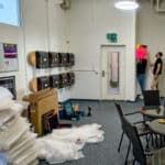 Ausstellung Selina Kreyer (geb. Haas): Vorbereitungen im Raum LOUNGE